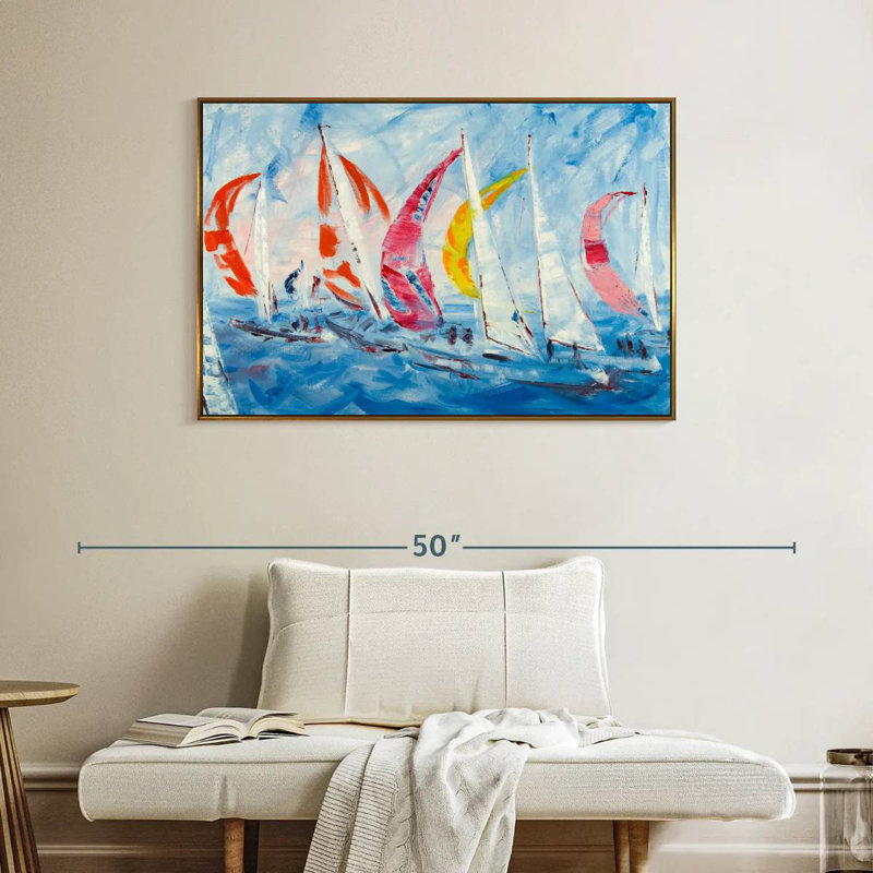Voile, 40 po x 27 po, Cadre flottant doré