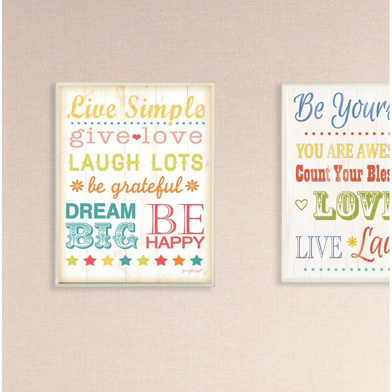 Impression papier « Live simple »