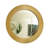 31" Round LED Smart Afrim With Thick Gold Frame, 3 Color Temperatures & Dimmable Backlight, Waterproof PU Bathroom Decor-1097860327