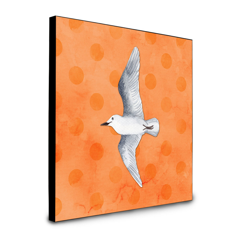 Panneau mural d’art goéland sea Dolphus, Orange