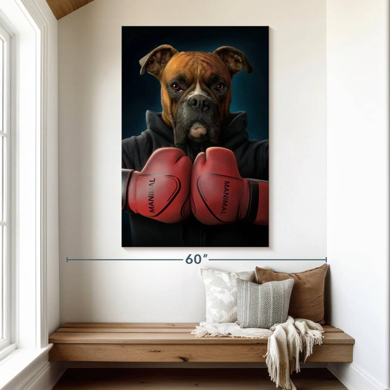 Brampt Boxer Dog, H 51 po x l 34 po