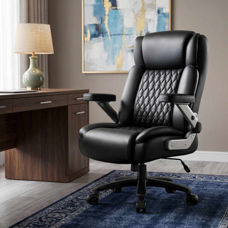 Grande et grande chaise de bureau avec accoudoirs 5d réglables et soutien lombaire