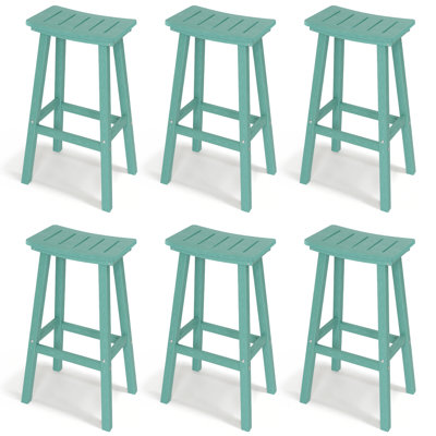 29" HDPE Poly Lumber Outdoor Patio Bar Height Stools