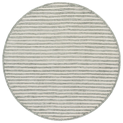 Tapis d'intérieur rayé en coton touffeté à la main Martha Stewart