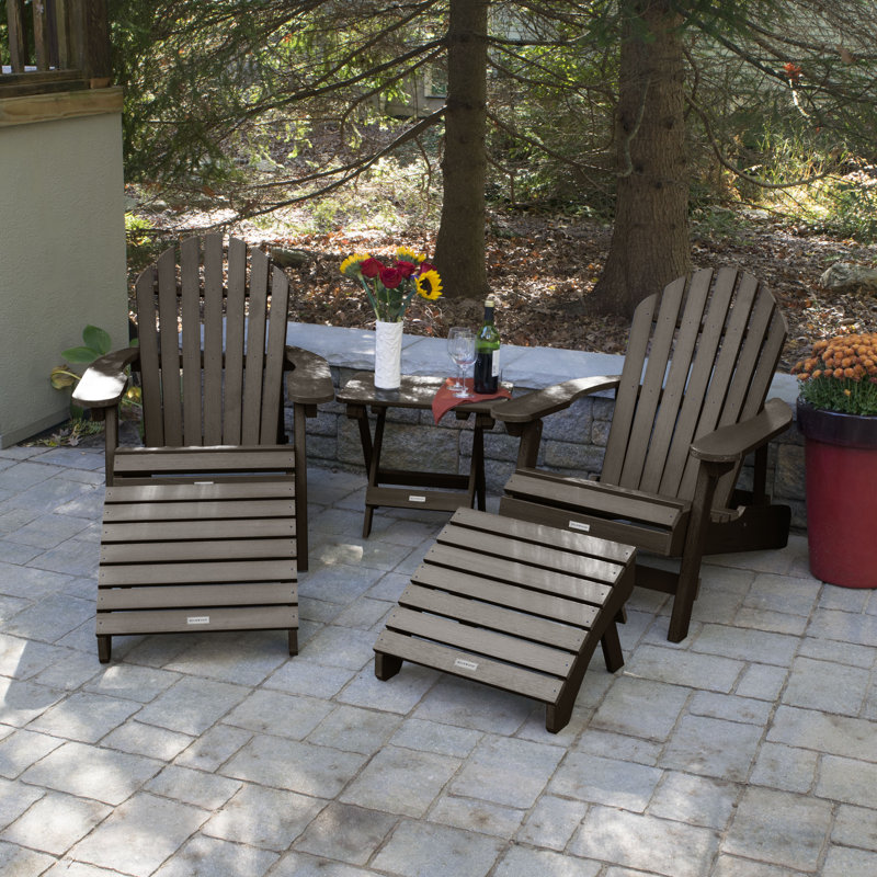 Anette Outdoor Adirondack Chair, Weathered Acorn