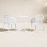 Farrah 24'' Round 2 - Person Bistro Set with Open Air Stacking Chairs