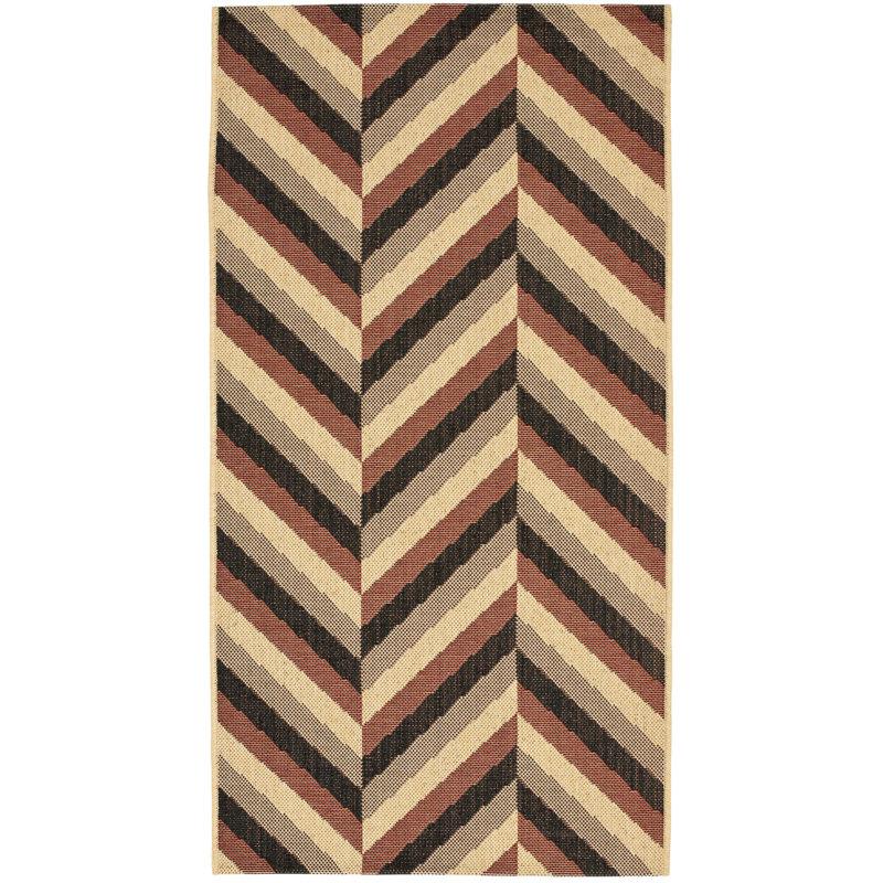 Tapis extérieur crème / noir Arneshia