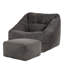 icon Natalia Large Beanbag and Pouffe Set Corduroy Navy Blue-63656827