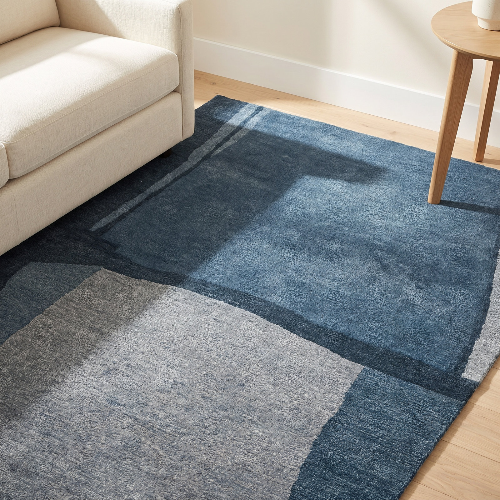 Hand-Tufted Abstract Wool Rug, Rectangle 8'9" x 11'9"