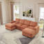 Canapé modulaire à assise profonde avec repose-pieds, meubles rembourrés en velours côtelé pour plus de confort et de polyvalence dans les espaces de vie-553523317