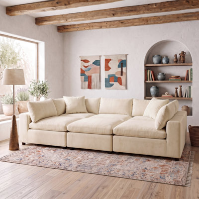 Canapé modulaire 6 pièces rembourré