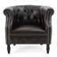 Chaises d'appoint confortables et modernes en similicuir brun pour la maison
