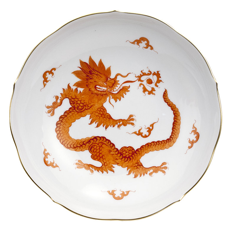 Soucoupe 6,5 po dragon Ming, Rouge