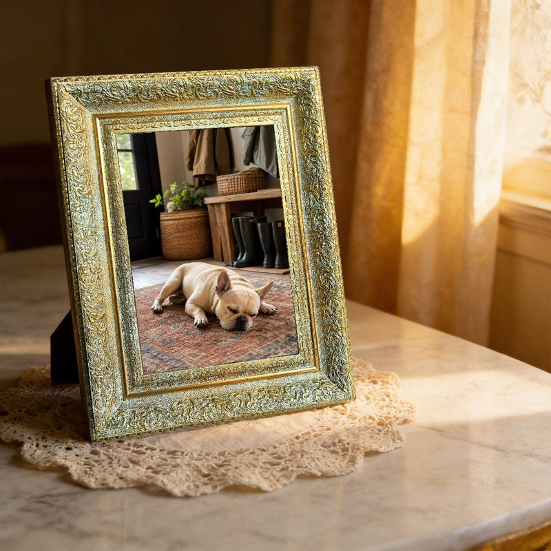 Cadre pour photo de bureau 8 pièces x 8 po or antique 8 po x 10 po, Antique Gold, 1, 8" W x 10" H