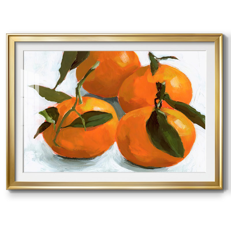 Citrus Grouping II, reproduction encadrée sur papier, H 15 po x l 21 po x P 1,5 po, Or