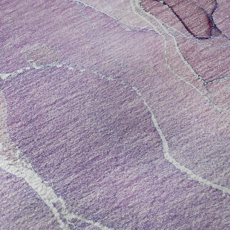 Tapis mauve Premium lavable à la machine Cerrito AMF511, Rectangulaire 3 pi x 5 pi