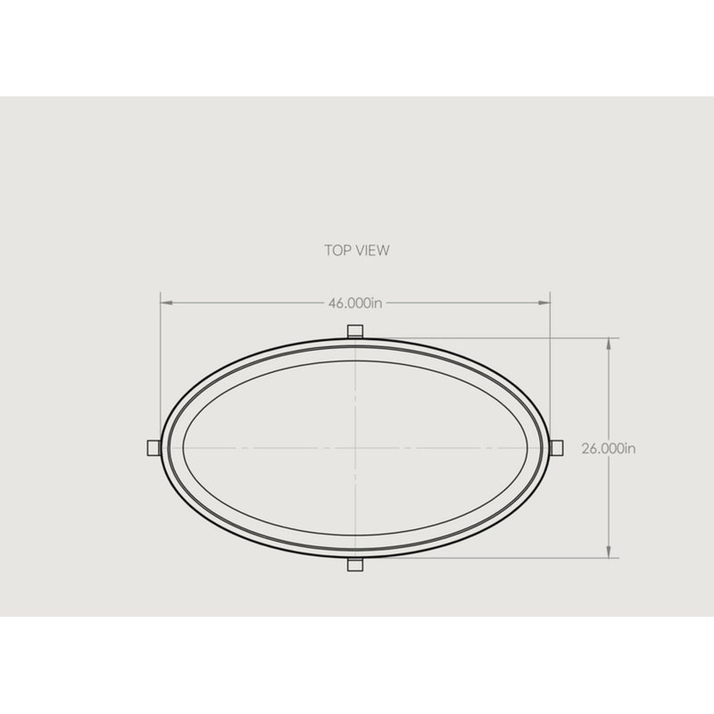 Aux Arc 49" Coffee Table, Walnut
