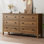 Commode 6 tiroirs 55,1 po pour le salon, la chambre à coucher