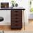 5 Drawer Chest File Cabinet, Wooden Storage Filing Cabinet with Wheels, Office File Cabinet, Office Alex Drawers for File storage-2010742213
