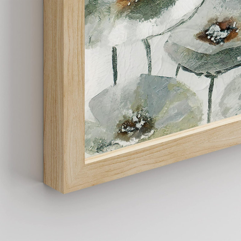 «Paint Stroke Wild Lily Flower Garden Wall Art Floral Botanical Prints Decor», œuvre d'art encadrée sur papier, Naturel