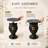 Black Bear Head Side Table, Rustic Animal Statue End Table, 24" Unique Resin Nightstand with Tray Top, Cute Bear Furniture for Cabin, Lodge & Living Room-1798510295