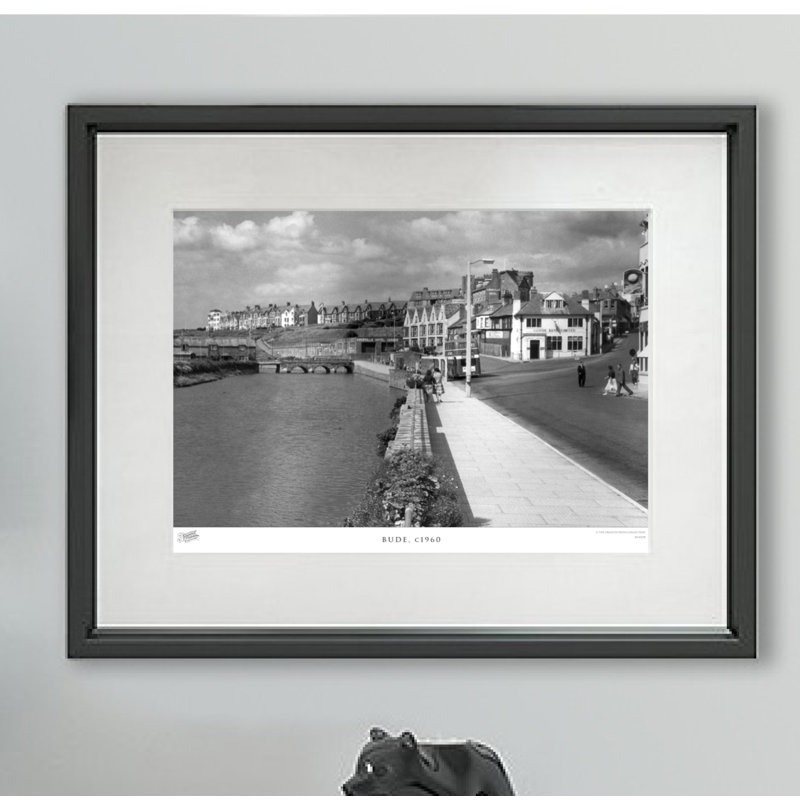 Bude, C1960 - Single Picture Frame Print on Wood, 45cm H x 60cm W x 2.3cm D