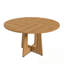 Ensemble de table de salle à manger 3 pièces avec table ronde et 2 chaises rembourrées en polyuréthane