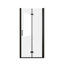 Bifold Shower Door With Tempered Glass And Matte Black Aluminum Frame