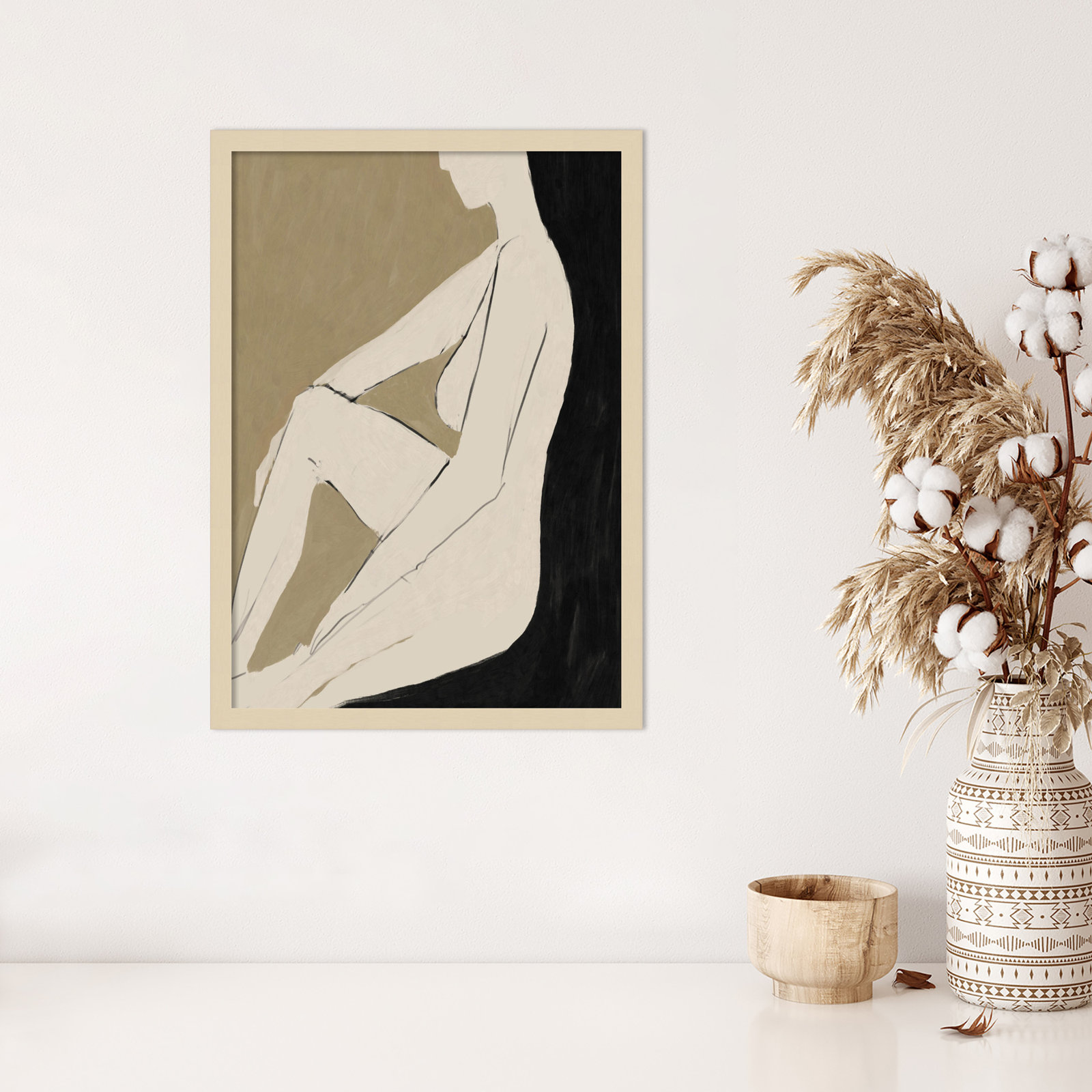 Chamois Chill by Dan Hobday - Single Picture Frame Print, 25" H x 18" W, Brown Framed
