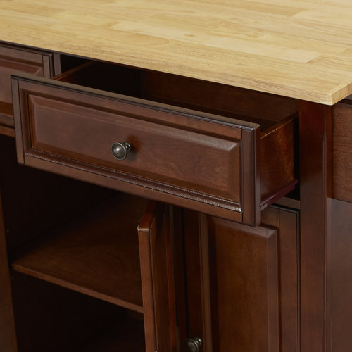 Three Posts™ Monty Solid Wood Kitchen Island Reviews Wayfair