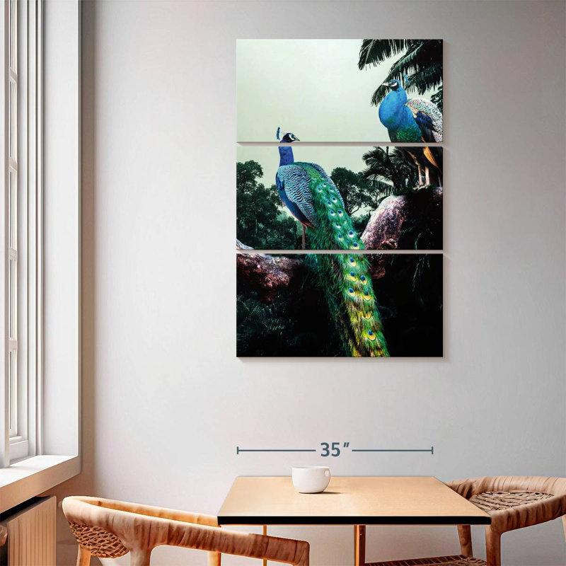 Brampt Peacock Duo, 65" H x 42" W