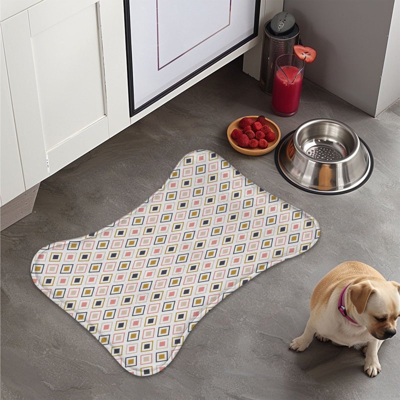 Tapis rose en forme d'os 1 pièce Pink Sparkle Gold