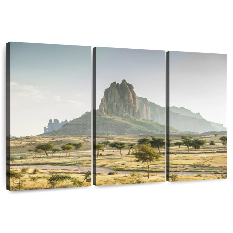 Ethiopian Mountainscape, 48" H x 74" W