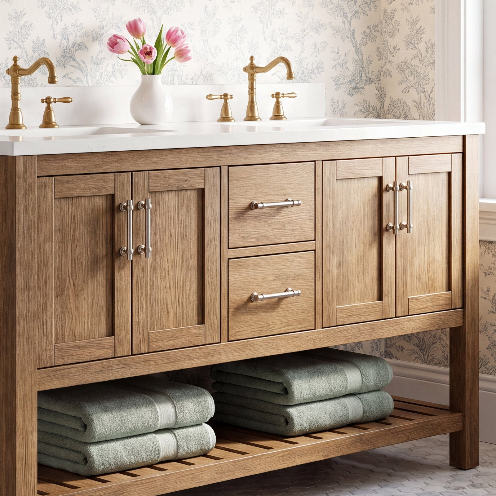 Bit Bar Cabinet Pull, 3" Center to Center, Brushed Satin Nickel