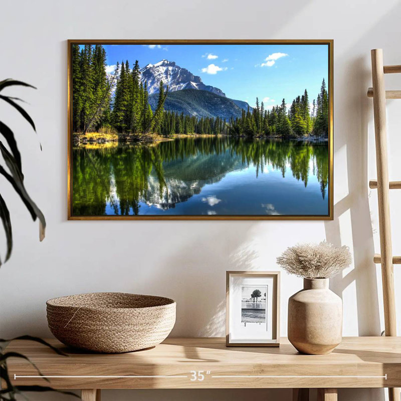 Parc national Banff, Cadre flottant doré, 25 po x 17 po
