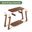 Table d'appoint rustique à 2 niveaux-1690064550