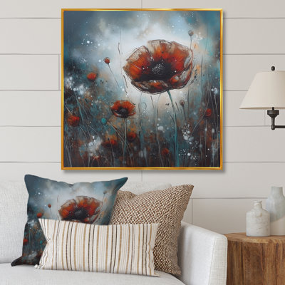 Champ de coquelicots rouges - impressions sur toile florales
