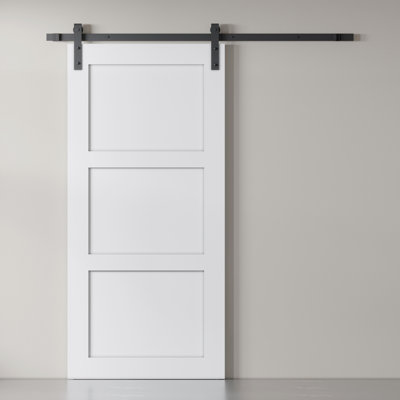 40'' x 83'' Paneled Painted' Wood Finish' without Installation Hardware Kit Barn Door