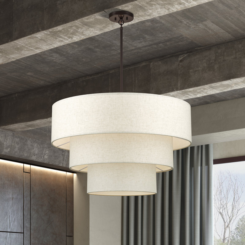 Grand lustre suspendu en bronze anglais 8 lumières Aselin, Bronze