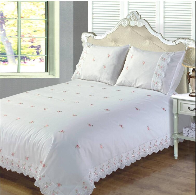 Stramoine Cotton Blend, Polyester Solid Colour Duvet Cover Set with Pillowcases