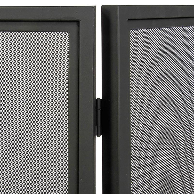 Metropolitan 3 Panel Iron Fireplace Screen
