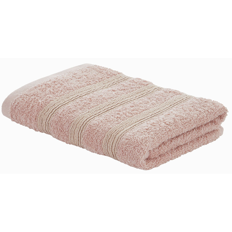 Lurex Bands Hand Towel, Pink/Grey