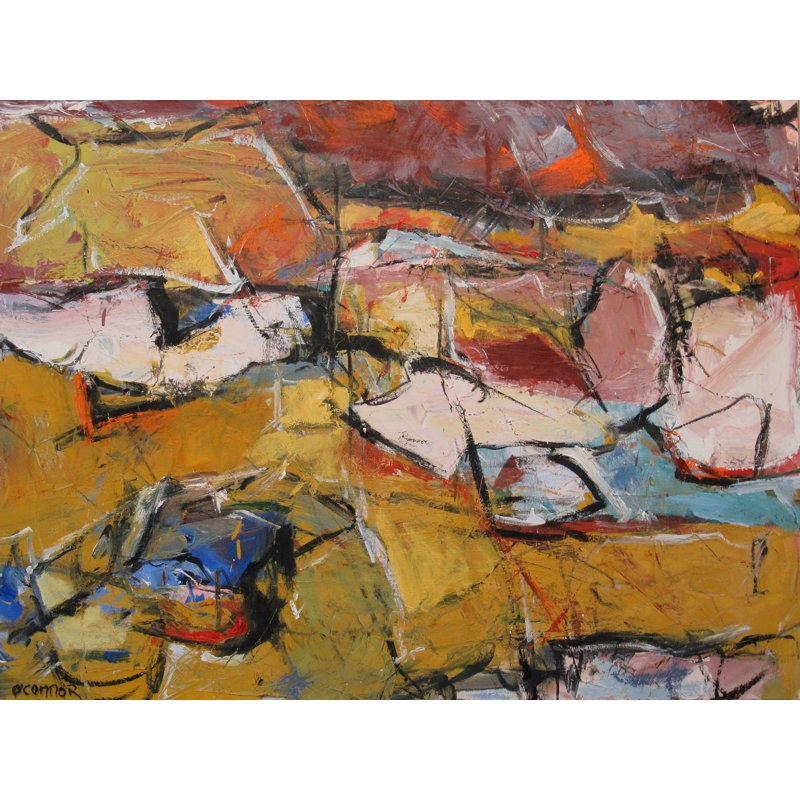 Fire on the Mountain Framed Print Canvas, 32" H x 24" W, Black Framed Canvas