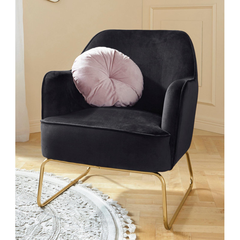 Joshua Velvet Armchair, Black Velvet