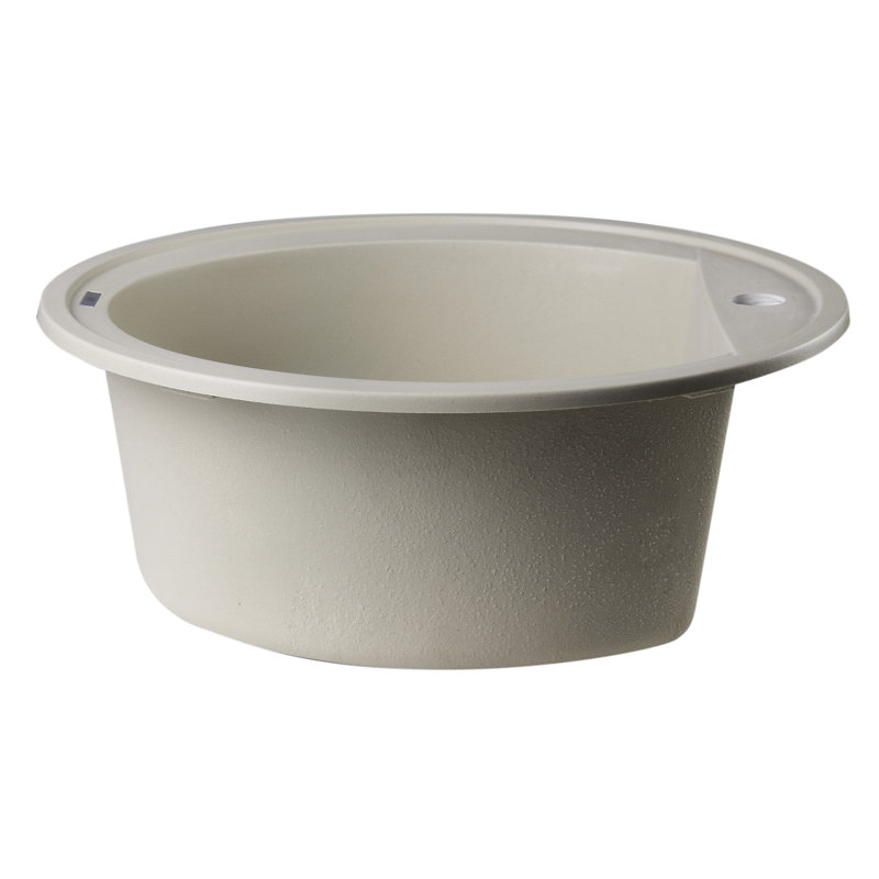 Évier de cuisine à robinet encastré l 20,13 po x l 20,13 po, Biscuit, Robinet simple