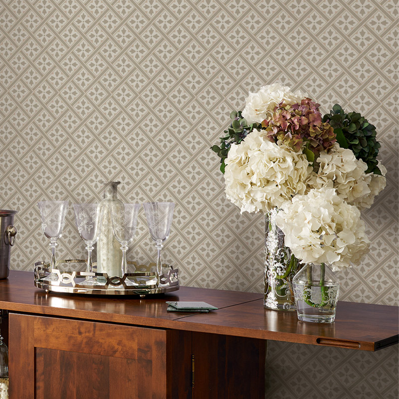 Laura Ashley Mr. Jones Paintable Wallpaper Roll, Dove Gray