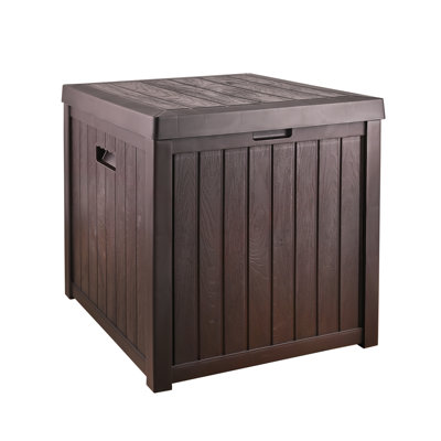 EHHLY Deck Box, 51 Gallon Package Bin Delivery Box for Outside Front Porch, Small Patio Outdoor Storage Boxes Waterproof, UV Resistant Plastic Resin P by EHHLY
