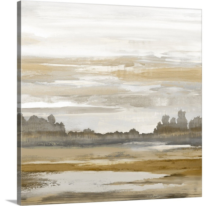 Reproduction d’art sur toile, "Landscape abstract" par David Moore, Toile tendue, H 24 po x l 24 po x P 1,25 po