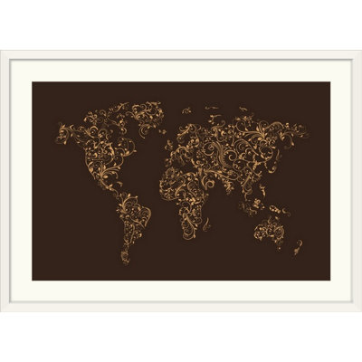 Francy «World Map» par Aniesha, impression