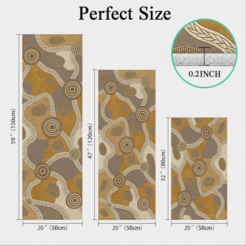 Tapis de cuisine lavables antidérapants Abstract Swirl